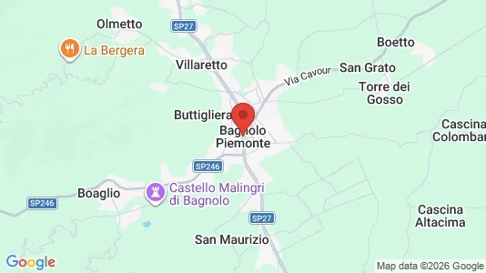 Apartments for rent i Bagnolo Piemonte - kort over placeringen