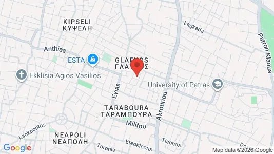 Apartments for rent i Patras - kort over placeringen
