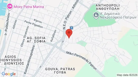 Apartments for rent i Patras - kort over placeringen