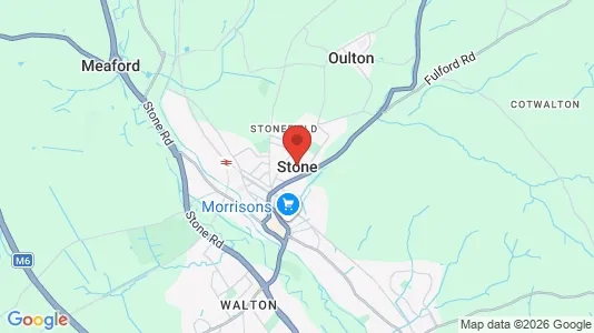 Apartments for rent i Stone - Staffordshire - kort over placeringen