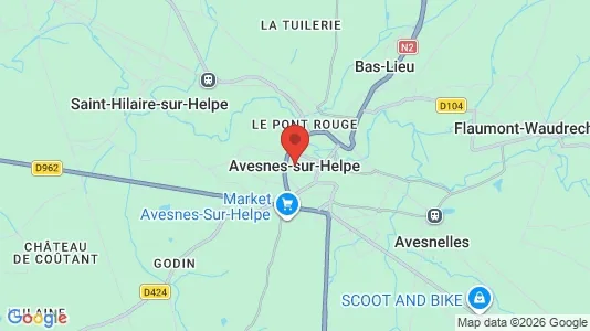 Apartments for rent i Avesnes-sur-Helpe - kort over placeringen