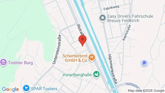 Apartments for rent i Feldkirch - kort over placeringen
