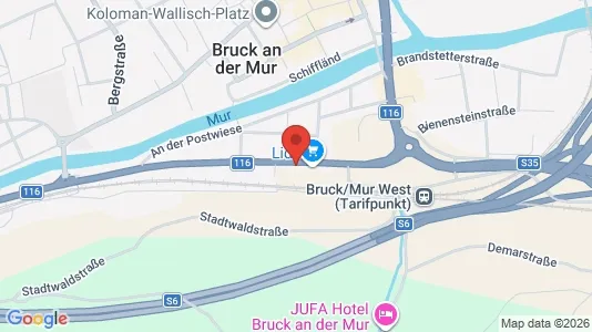 Apartments for rent i Bruck an der Mur - kort over placeringen