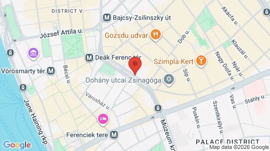 Apartments for rent i Budapest Erzsébetváros - kort over placeringen
