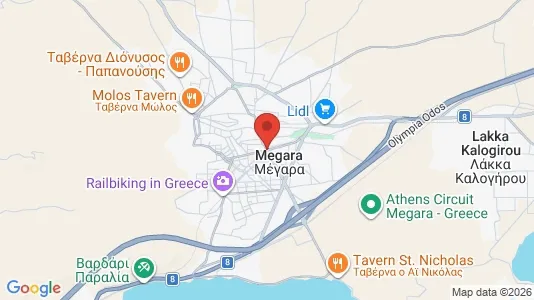 Apartments for rent i Megara - kort over placeringen