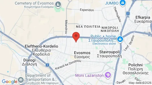 Houses for rent i Kordelio-Evosmos - kort over placeringen