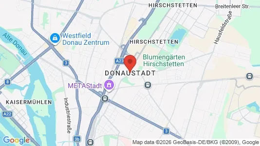 Apartments for rent i Vienna Donaustadt - kort over placeringen