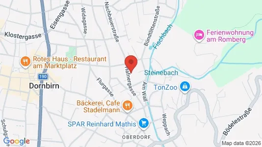 Apartments for rent i Dornbirn - kort over placeringen