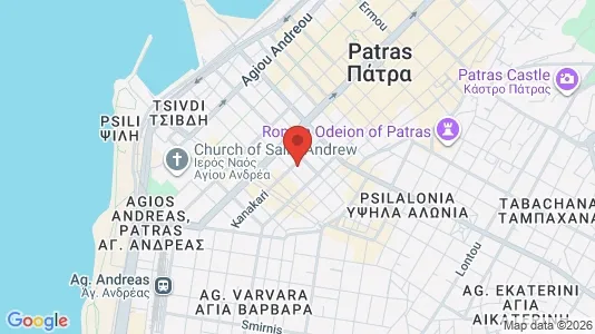 Apartments for rent i Patras - kort over placeringen