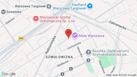 Rooms for rent i Warszawa Praga-Północ - kort over placeringen