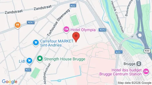 Apartments for rent i Brugge - kort over placeringen