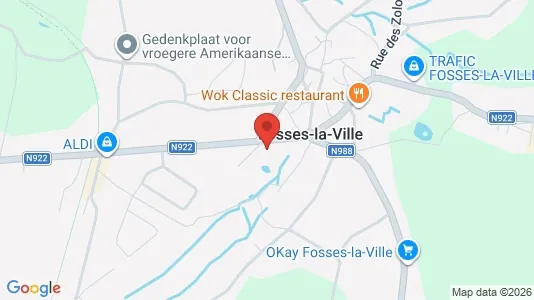 Apartments for rent i Fosses-la-Ville - kort over placeringen