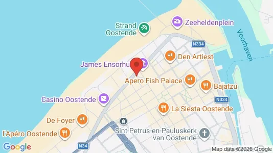 Apartments for rent i Oostende - kort over placeringen