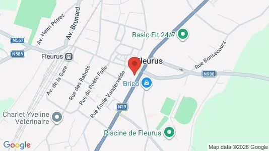 Apartments for rent i Fleurus - kort over placeringen