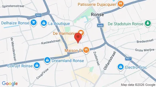 Apartments for rent i Ronse - kort over placeringen