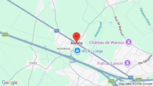 Houses for rent i Awans - kort over placeringen