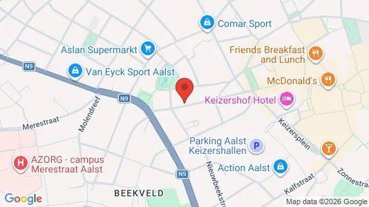 Apartments for rent i Aalst - kort over placeringen
