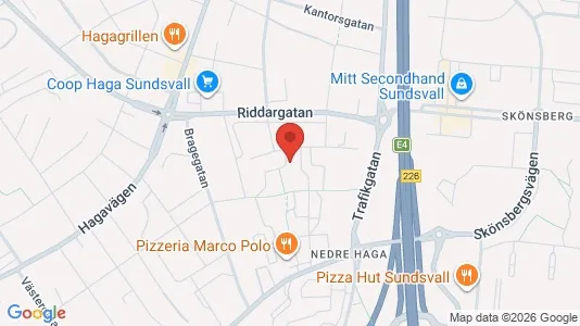Apartments for rent i Sundsvall - kort over placeringen