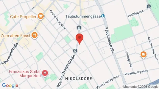 Apartments for rent i Wien Wieden - kort over placeringen