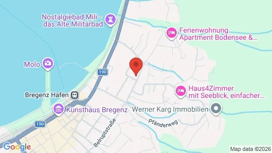 Apartments for rent i Bregenz - kort over placeringen