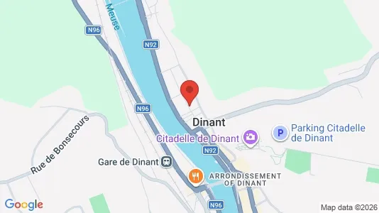Apartments for rent i Dinant - kort over placeringen