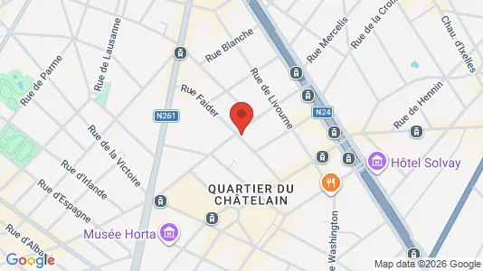 Apartments for rent i Brussels Elsene - kort over placeringen