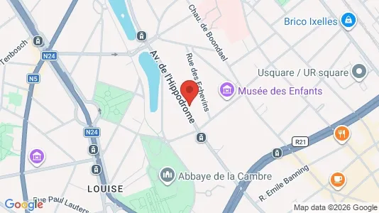 Apartments for rent i Brussels Elsene - kort over placeringen