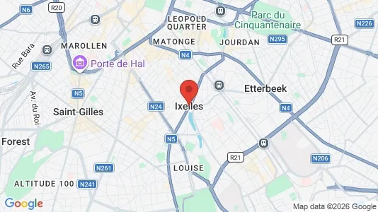 Houses for rent i Brussels Elsene - kort over placeringen