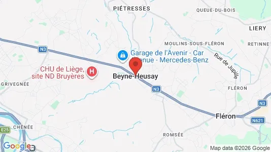 Apartments for rent i Beyne-Heusay - kort over placeringen