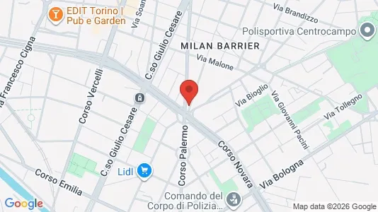 Rooms for rent i Turin - kort over placeringen