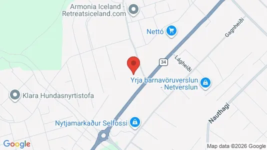 Apartments for rent i Selfoss - kort over placeringen