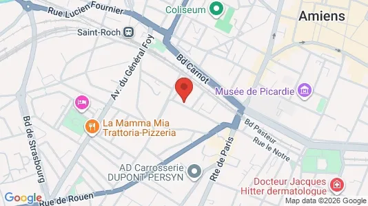 Apartments for rent i Amiens - kort over placeringen