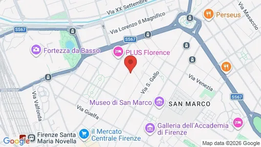 Apartments for rent i Florence - kort over placeringen
