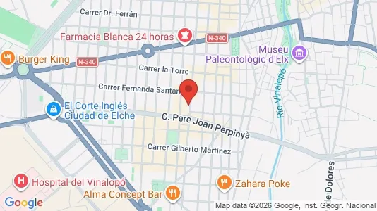 Rooms for rent i Elche/Elx - kort over placeringen