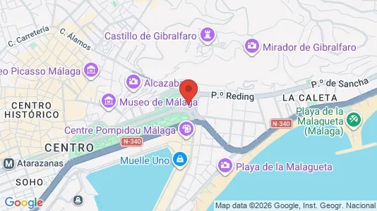 Apartments for rent i Málaga - kort over placeringen