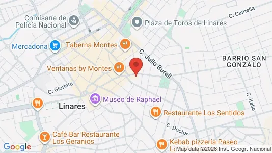 Rooms for rent i Linares - kort over placeringen