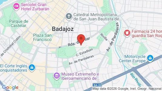 Apartments for rent i Badajoz - kort over placeringen