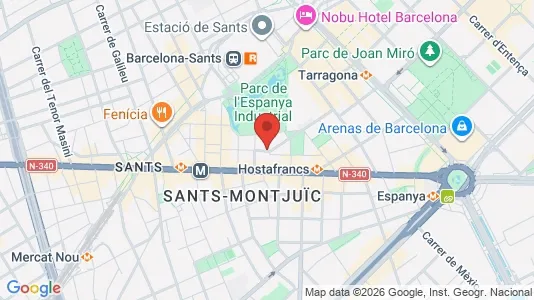 Apartments for rent i Barcelona Sants-Montjuïc - kort over placeringen