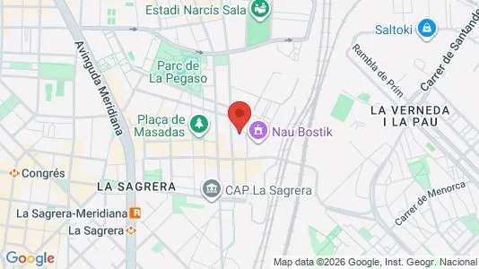 Apartments for rent i Barcelona Sant Andreu - kort over placeringen