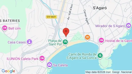 Apartments for rent i Sant Feliu de Guíxols - kort over placeringen