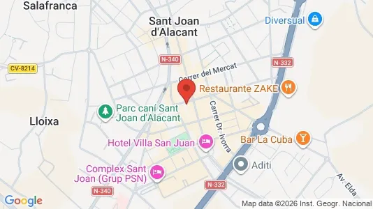 Rooms for rent i El Campello - kort over placeringen