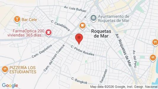 Apartments for rent i Roquetas de Mar - kort over placeringen