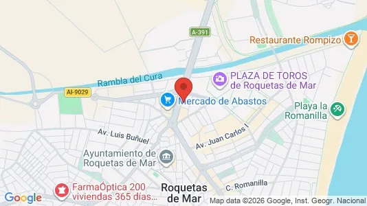 Apartments for rent i Roquetas de Mar - kort over placeringen