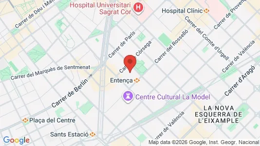Apartments for rent i Barcelona Les Corts - kort over placeringen