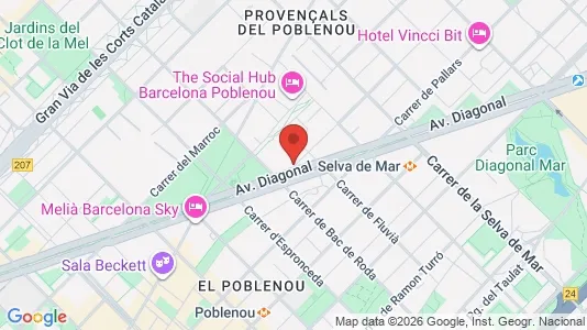 Apartments for rent i Barcelona Sant Martí - kort over placeringen