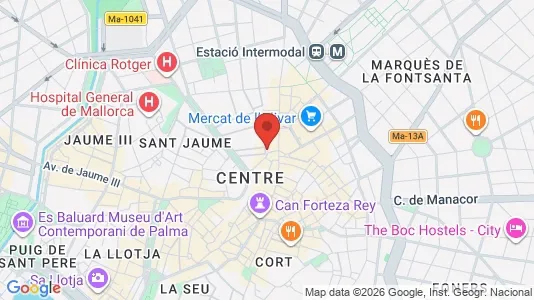 Apartments for rent i Palma de Mallorca - kort over placeringen
