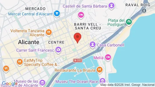 Rooms for rent i Alicante/Alacant - kort over placeringen