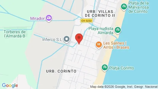 Apartments for rent i Canet d'En Berenguer - kort over placeringen