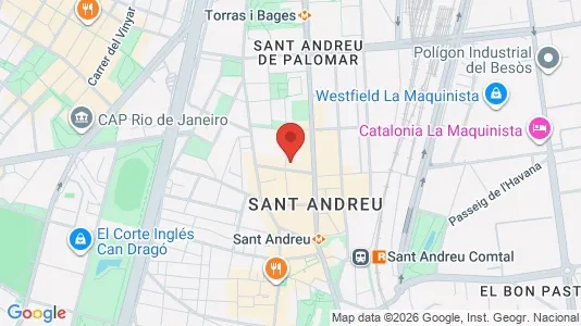 Apartments for rent i Barcelona Sant Andreu - kort over placeringen