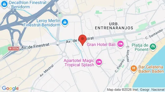 Apartments for rent i Finestrat - kort over placeringen